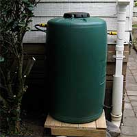 A typical household-scale emergency rainwater tank.